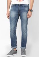 Flying Machine Blue Low Rise Skinny Fit Jeans