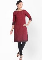 Folklore Maroon Printed Kurtas