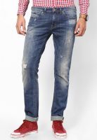 Gas Blue Low Rise Skinny Fit Jeans