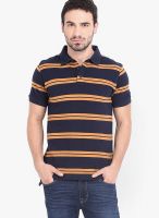 Highlander Black Striped Polo TShirts