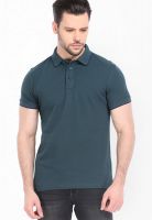 Highlander Green Solid Polo TShirts