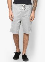 Incult Grey Marl Skater Fit Short With Raw Edge