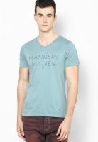 Jack & Jones Blue V-Neck T Shirt