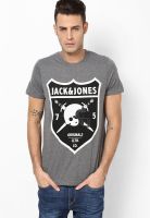 Jack & Jones Grey Crew Neck T Shirt