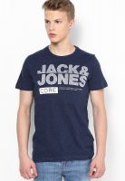 Jack & Jones Navy Blue Crew Neck T Shirt