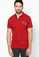 Jack & Jones Red Solid Polo T-Shirts