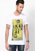 Jack & Jones White Round Neck T Shirt