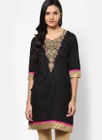 Jaipur Kurti Black Solid Kurtis