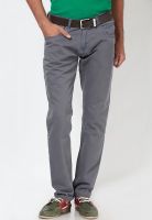 Jogur Solid Grey Slim Fit Jeans