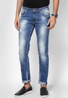 Lawman Pg3 Blue Solid Slim Fit Jeans