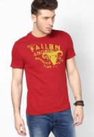Levi's Red Printed Round Neck T-Shirts