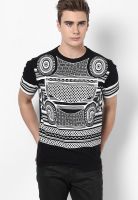 Monteil & Munero Black Printed Round Neck T-Shirt