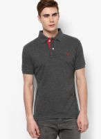 Monteil & Munero Grey Solid Polo T-Shirts