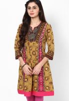 Rain & Rainbow Brown Printed Kurtas