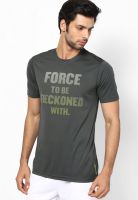 Reebok Dark Grey Round Neck T-Shirt