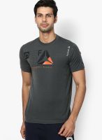 Reebok Olive Training Round Neck T-Shirt