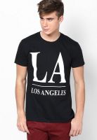 River Island Black Los Angeles T Shirt