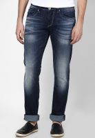 Rookies Solid Blue Slim Fit Jeans