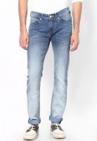 Rookies Washed Light Blue Slim Fit Jeans