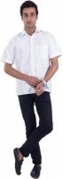 Scot Wilson Men's Solid Casual White Shirt