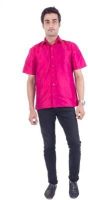 Scot Wilson Men's Solid Casual Pink Shirt