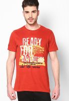 Scullers Rust Graphic Round Neck T-Shirts