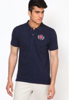 Scullers Sport Navy Blue Slim Fit Polo T Shirt