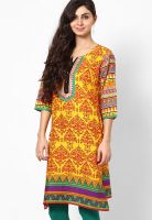 Shree Yellow Printed Kurta