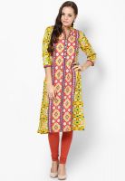 Shree Yellow Printed Kurta