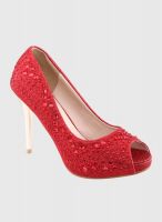 Shuz Touch Red Peep Toes