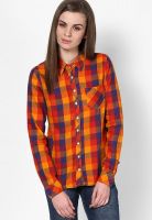 Tommy Hilfiger Orange Full Sleeve Shirt