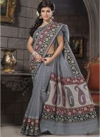 Triveni Sarees Grey Printed Saree