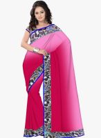 Triveni Sarees Magenta Solid Saree