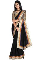 Triveni Sarees Solid Black Saree