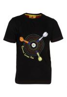 UFO Printed Black T Shirt