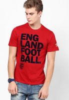 Umbro Red Printed Round Neck T-Shirts
