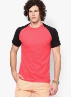 WYM Pink Solid Round Neck T-Shirts