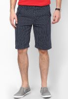 WYM Striped Navy Blue Shorts