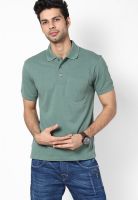 Wilkins & Tuscany Green Solid Polo T-Shirts