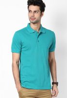 Wilkins & Tuscany Green Solid Polo T-Shirts