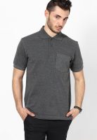 Wilkins & Tuscany Grey Solid Polo T-Shirts