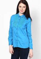 Wrangler Blue Full Sleeve Shirt