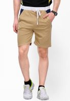 Yepme Solid Beige Shorts