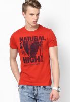 s.Oliver Red Round Neck T-Shirt