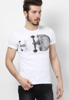 s.Oliver White Round Neck T-Shirt