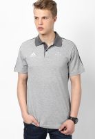 Adidas Dark Grey Football Polo T-Shirt
