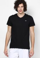 Adidas Originals Black Solid V Neck T-Shirts