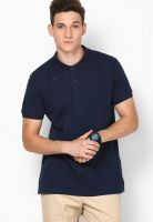 Adidas Originals Navy Blue Solid Polo T-Shirts