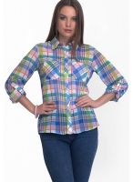 Belle Fille Blue Checks Shirt