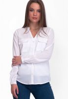 Belle Fille White Solid Shirt